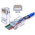 CAT5e pass through connector RJ45 - unshielded - for flexible and solid core