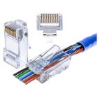 CAT6 pass through connector RJ45 - unshielded - for flexible core