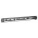 UTP patch panel for keystones - 24 ports