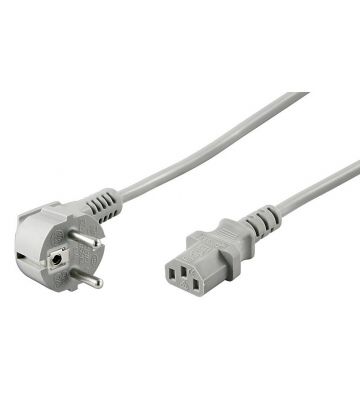 Power cable schuko angled to C13 2m grey