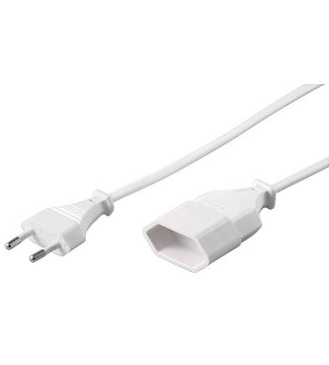 Extension cord euro plug 5m white