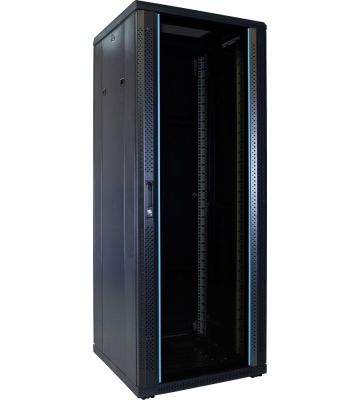 32U server rack with glass door 600x600x1600mm (WxDxH)