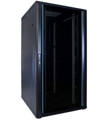 32U server rack with glass door 800x1000x1600mm (WxDxH)