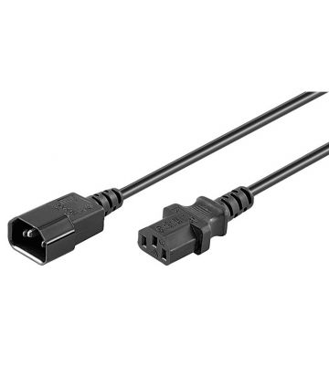 Power cable C13 to C14 3m black