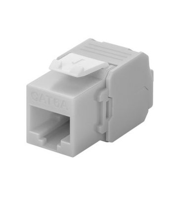 CAT6a UTP Keystone Connector - Toolless- grey