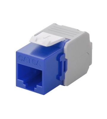 CAT6a UTP Keystone Connector - Toolless - blue