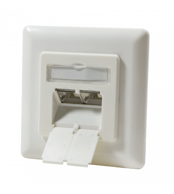 CAT6 UTP / STP flush-mount box, ivory