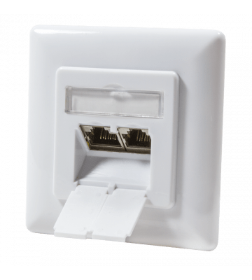 CAT6 UTP / STP flush-mount box, white