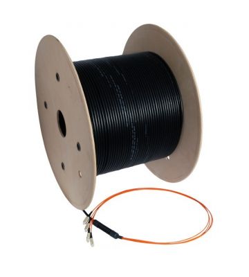 OM4 fibre optic cable custom made 12 incl. connectors