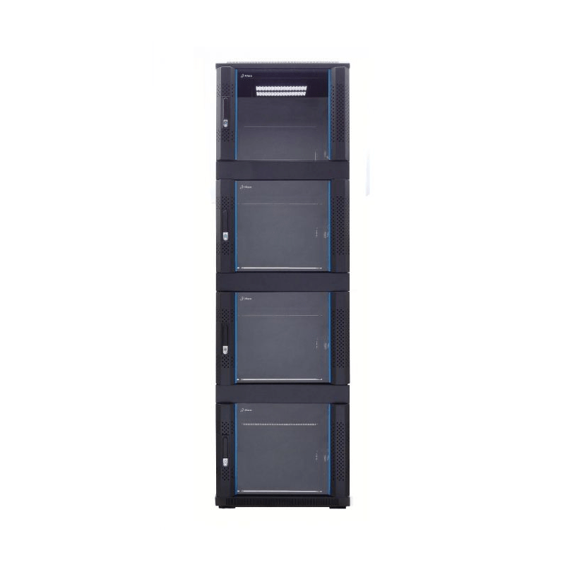 42U compartment server rack with glass frontdoor - 4x9U - 800x1000x2000mm (WxDxH)