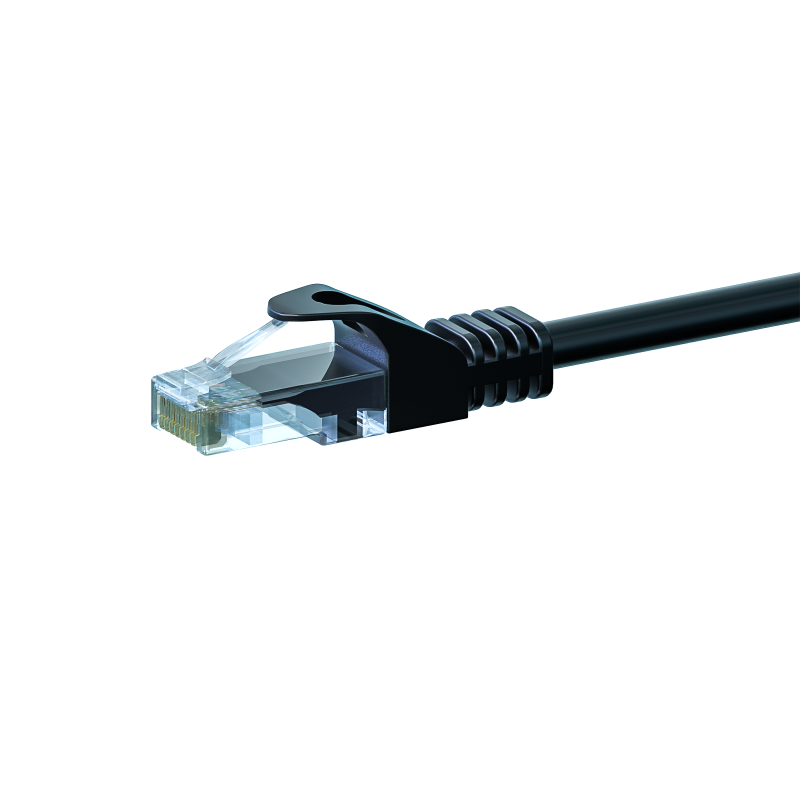 UTP CAT5e 0,25m black - 100% copper 