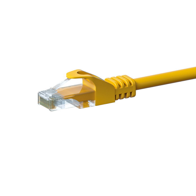 UTP CAT5e 0,50m yellow - 100% copper