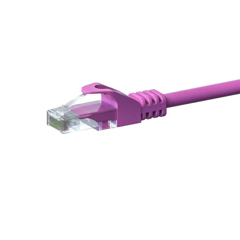 UTP CAT5e 0,25m pink - 100% copper 