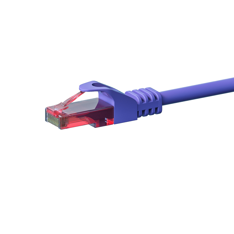 UTP CAT6 0,50m purple - 100% copper