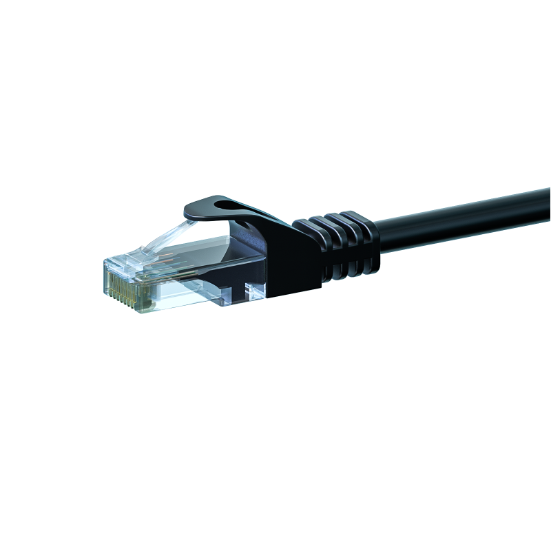 CAT6 UTP 0,50m black - CCA