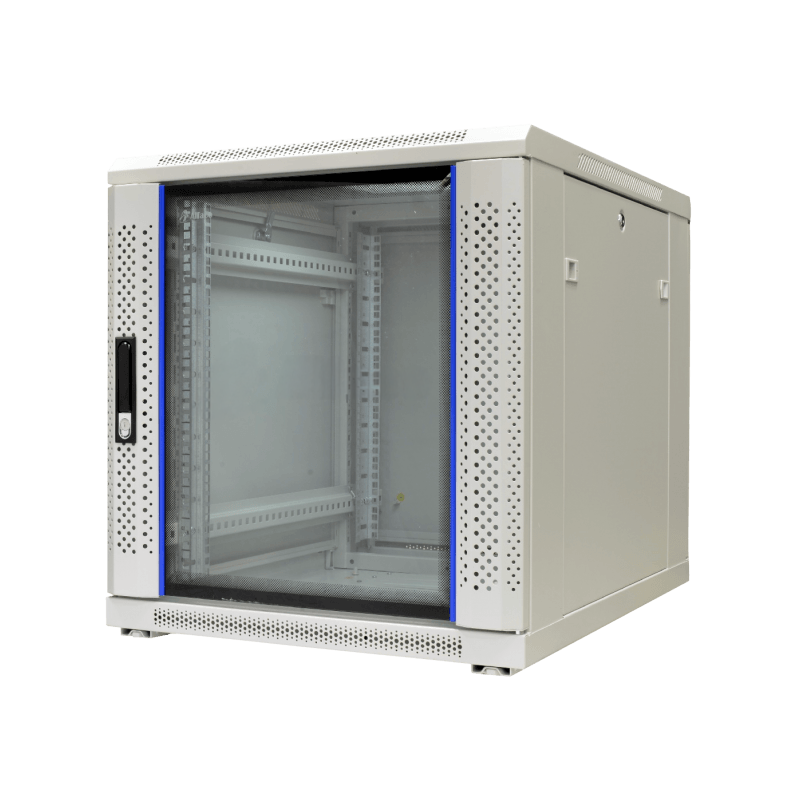 15U white mini server rack with glass door 600x800x860mm (WxDxH)