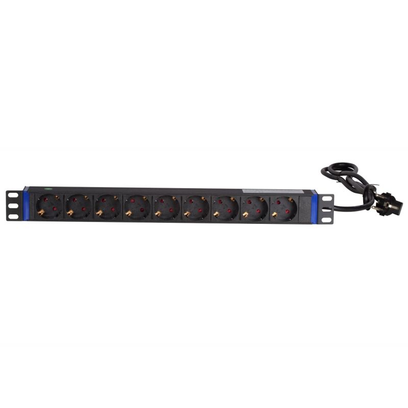 19 Inch Cabinet Mount Power Strip with Digital V/A/W Power Meter