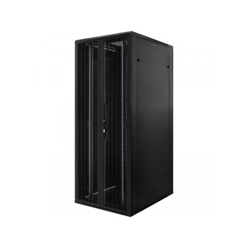 42U server rack with perforated split doors front and back 800x1200x2000mm (WxDxH)