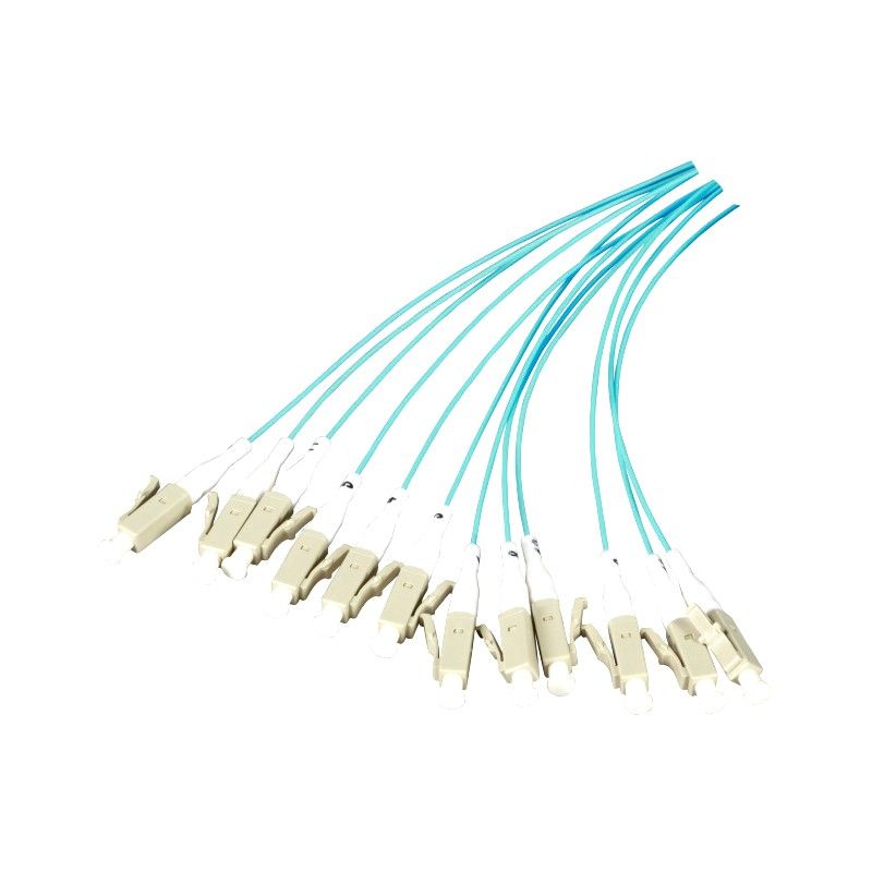 OM3 fibre optic pigtail turquoise ST - 12 pieces